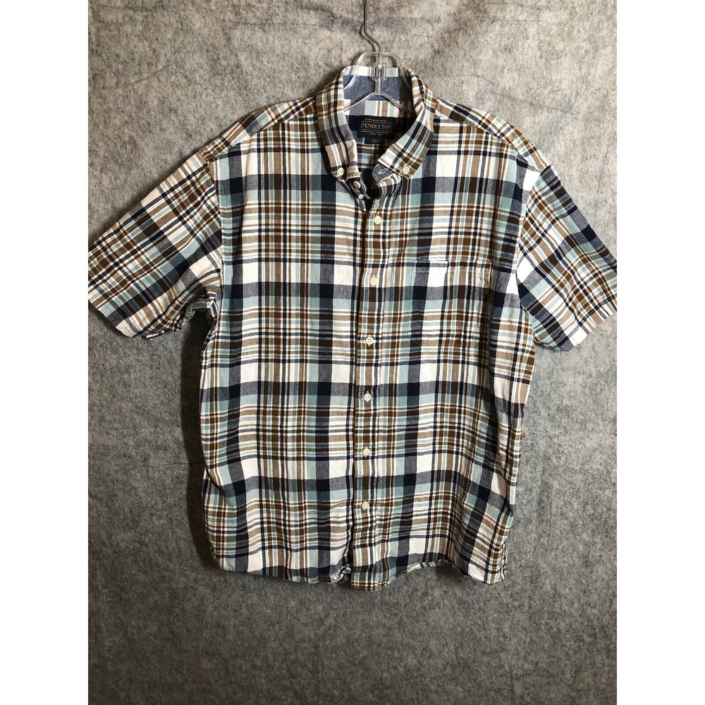 Pendleton Shirt Mens Large Plaid Camp Hike Trek Field Workwear Career Casual